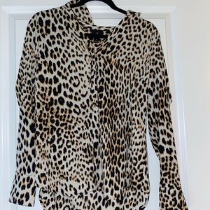 Worthington blouse top animal print